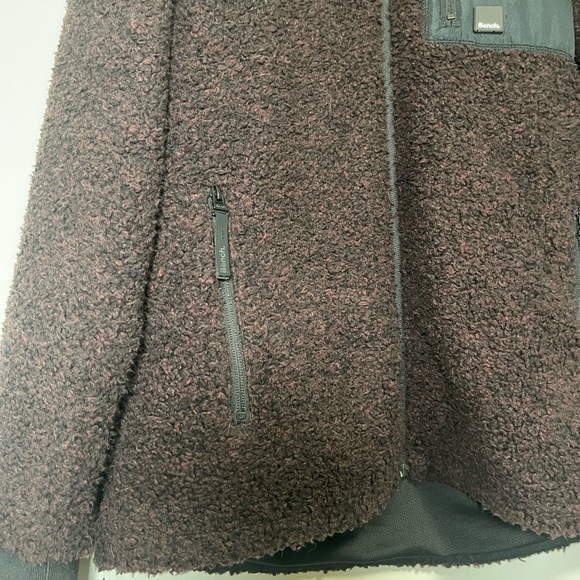 Bench Mens Fleece Maroon Jacket Size Medium - Picture 5 of 9